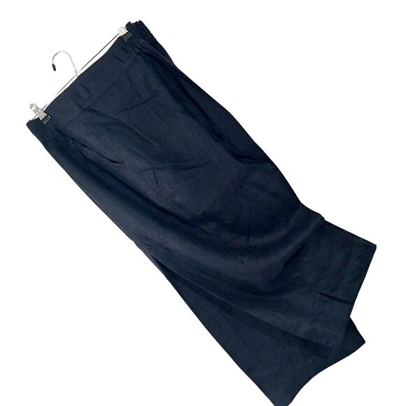 KIM ROGERS! PURE LINEN! RICH BLACK CROPPED , NOTCHED ANKLE PANTS, SLACKS! SZ 1X - Picture 11 of 11